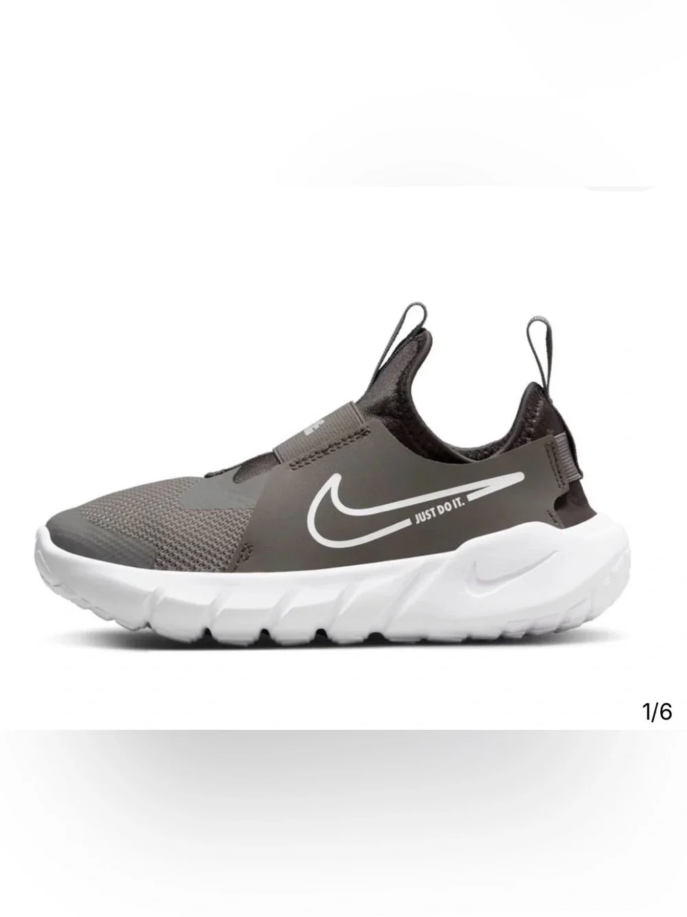 Nike  Grey and White Slip-On Sneaker